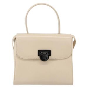 Givenchy Vintage 4G Handbag Leather Beige Leather Handbag (Pre-Owned)